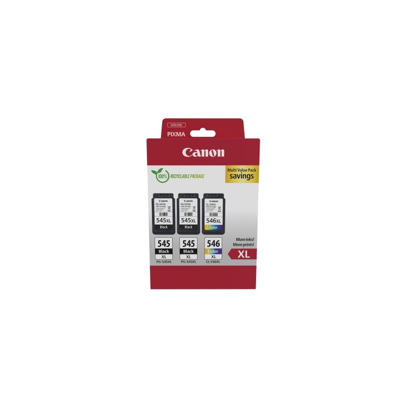 Canon PG-545XL/CL-546XL (8286B013) Rašalinių kasečių komplektas, BK/CMY