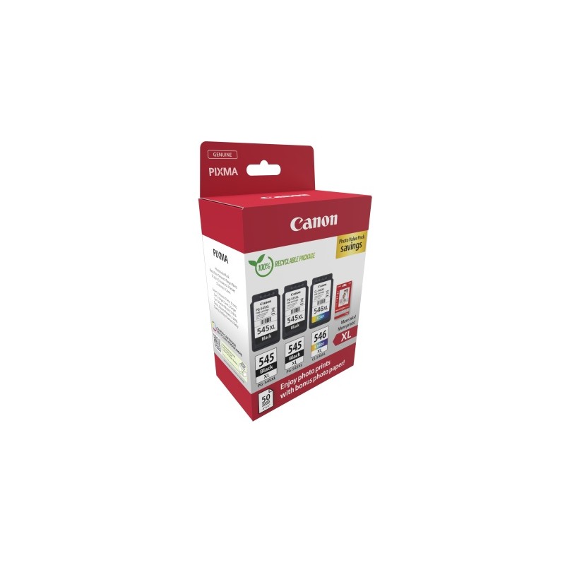 Canon PG-545XL/CL-546XL (8286B015) Photo value pack Rašalinių kasečių komplektas, BK/CMY