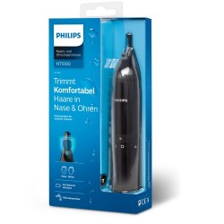 Philips 1000 Series NT1650/16 Nosies ir ausų plaukų kirpimo mašinėlė, Juoda
