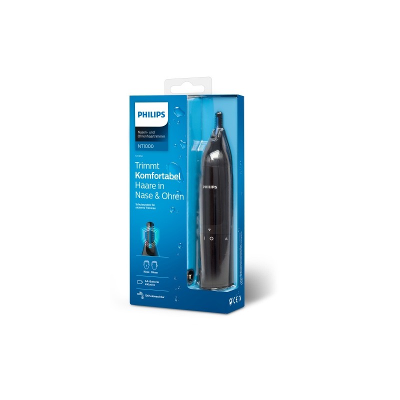 Philips 1000 Series NT1650/16 Nosies ir ausų plaukų kirpimo mašinėlė, Juoda