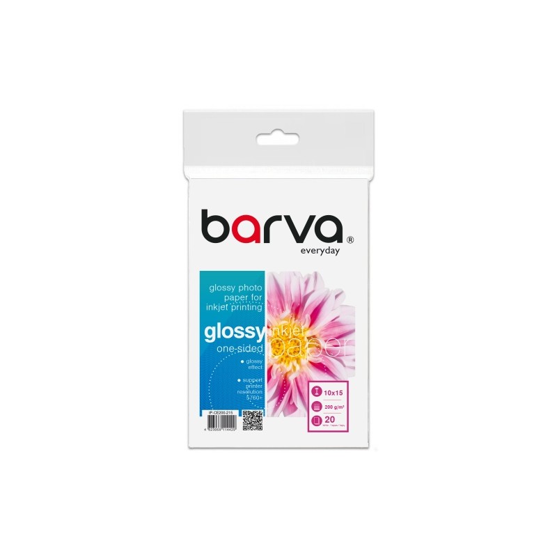 Fotopopierius Barva (IP-CE200-215) Everyday blizgus 200 g/m², 10x15 cm, 20 lapų