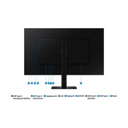 Samsung ViewFinity S8 S32D800UAU Monitorius 32'' VA 4K UHD 3840x2160, 5 ms, 280 cd/m2, 60 Hz, Juoda