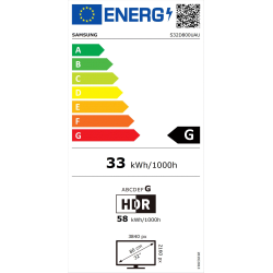Samsung ViewFinity S8 S32D800UAU Monitorius 32'' VA 4K UHD 3840x2160, 5 ms, 280 cd/m2, 60 Hz, Juoda