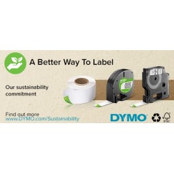 Dymo (S0721620) LetraTag Plastikinė etikečių juostelė, 12mm x 4m, Black on Yellow