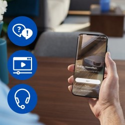 Philips HomeRun 5000 Series XU5000/10 Dulkių siurblys robotas, Pilka