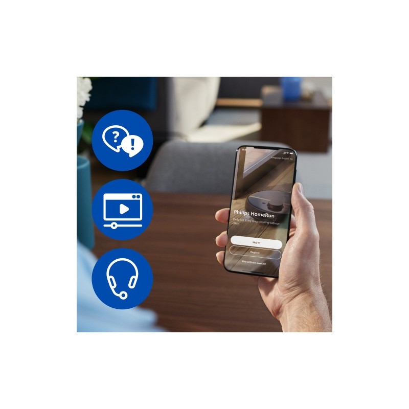 Philips HomeRun 5000 Series XU5000/10 Dulkių siurblys robotas, Pilka