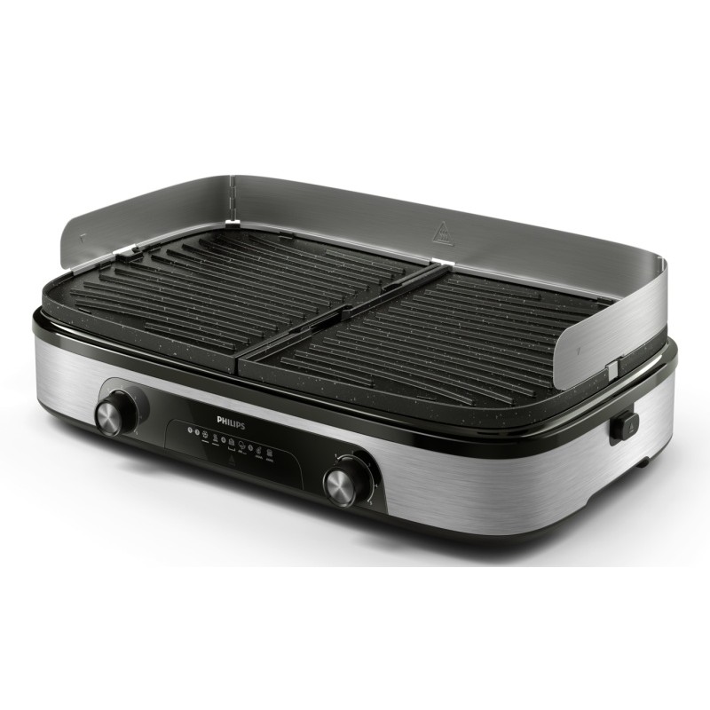 Philips 5000 Series HD6222/90 Elektrinis stalo grilis 2400 W, Juoda/Sidabrinė