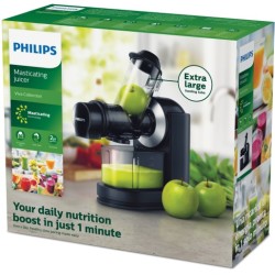 Philips Viva Collection HR1889/70 Lėtaeigė sulčiaspaudė, 150W, Juoda/Sidabrinė