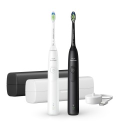 Philips Sonicare 5300 Series HX7109/01 2-pack Elektrinis dantų šepetėlis, Juoda, Balta