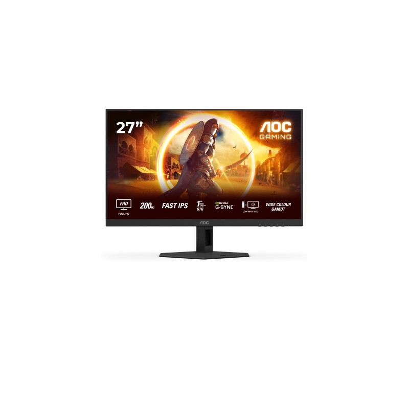 AOC G4 27G4HRE Monitorius 27'' Fast IPS FHD 1920x1080, 1 ms, 300 cd/m2, 200 Hz, Juoda
