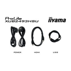 iiyama ProLite XUB2493HSU-B7 Monitorius 24'' IPS, FHD 1920x1080, 1 ms, 300 cd/m2, 100 Hz, Juoda