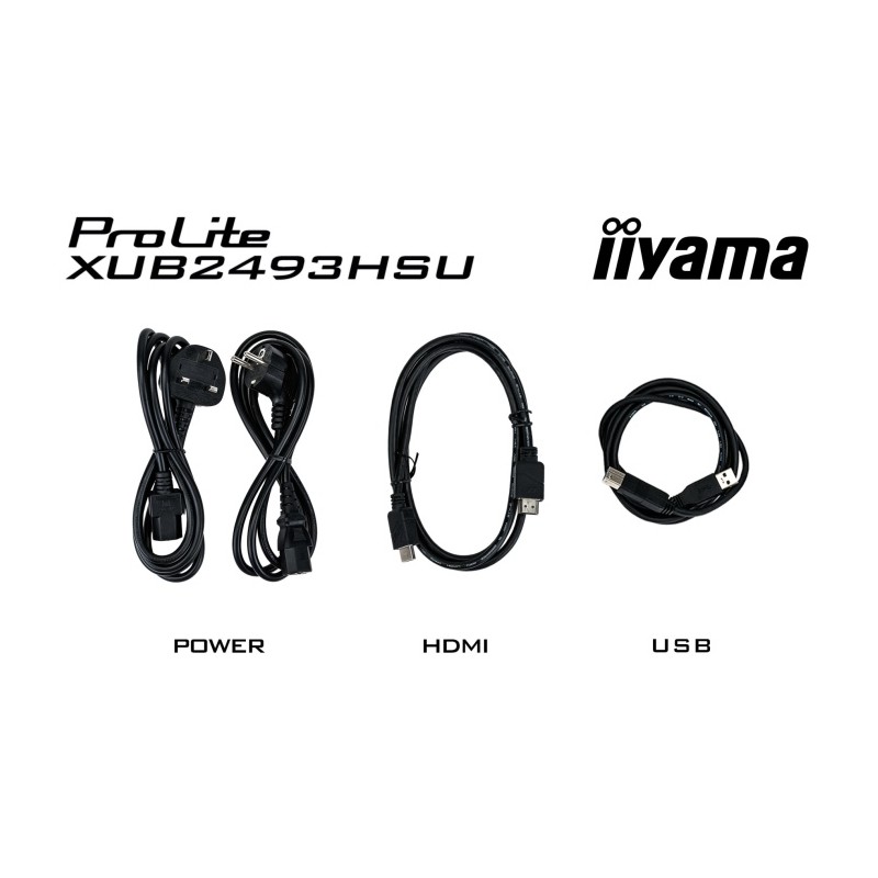 iiyama ProLite XUB2493HSU-B7 Monitorius 24'' IPS, FHD 1920x1080, 1 ms, 300 cd/m2, 100 Hz, Juoda