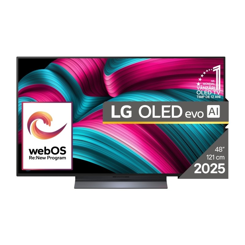 LG OLED evo AI OLED48C51LA (2025) Televizorius 48'' 4K UHD 3840x2160, Smart TV, Juoda
