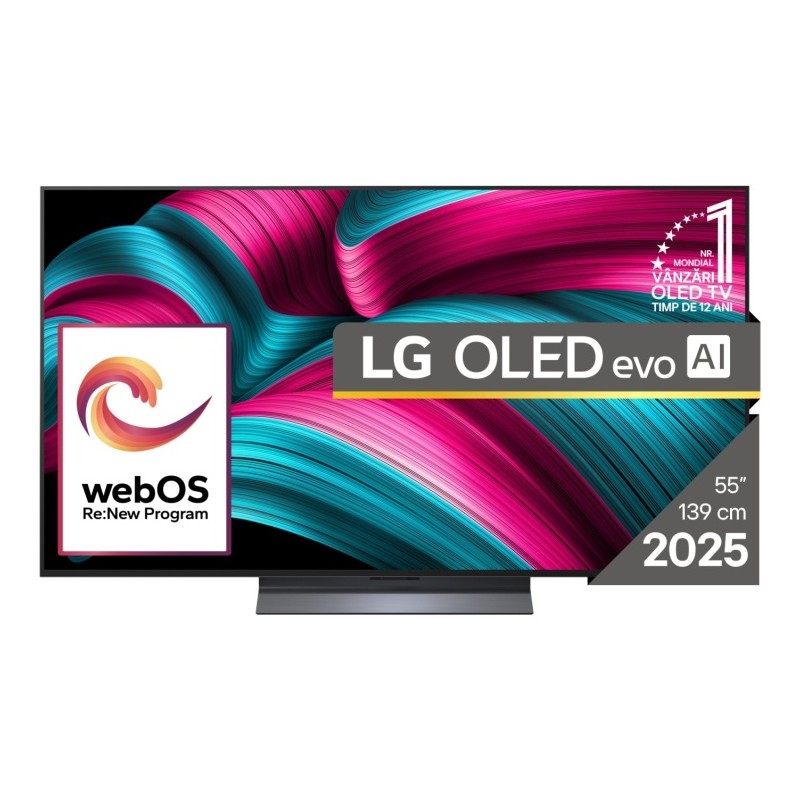 LG OLED evo AI OLED55C51LA (2025) Televizorius 55'' 4K UHD 3840x2160, Smart TV, Juoda