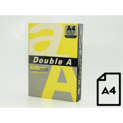 Spalvotas popierius Double A, 80g, A4, 500 lapų, Lemon