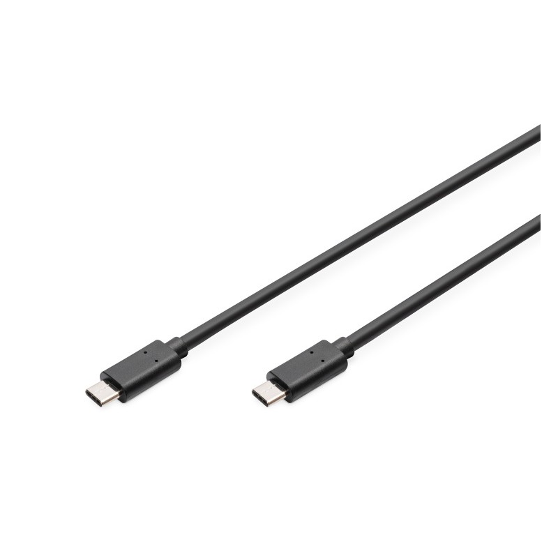 Digitus AK-300138-030-S USB-C Kabelis, USB-C 2.0 Male į USB-C 2.0 Male, 3 m, Juoda