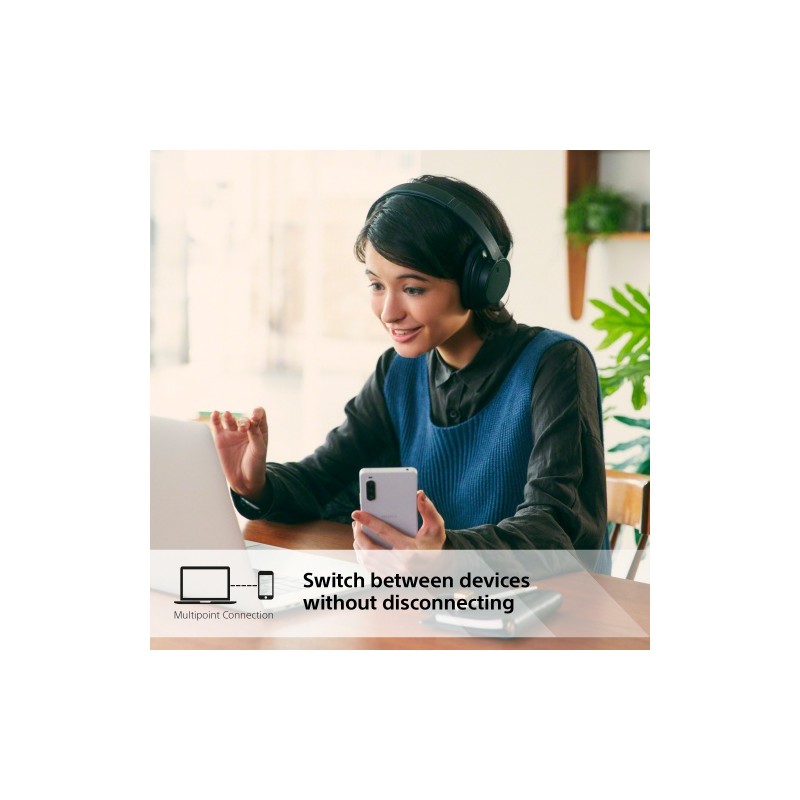 Sony WH-CH720N Noise Cancelling Belaidės ausinės, Bluetooth, Juoda