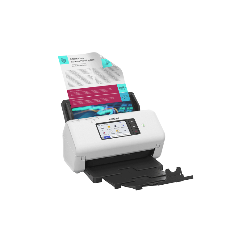 Brother ADS-4700W Skeneris A4 Spalvotas 40 ppm 600x600 DPI, Duplex ADF, USB, Wi-Fi, Ethernet LAN