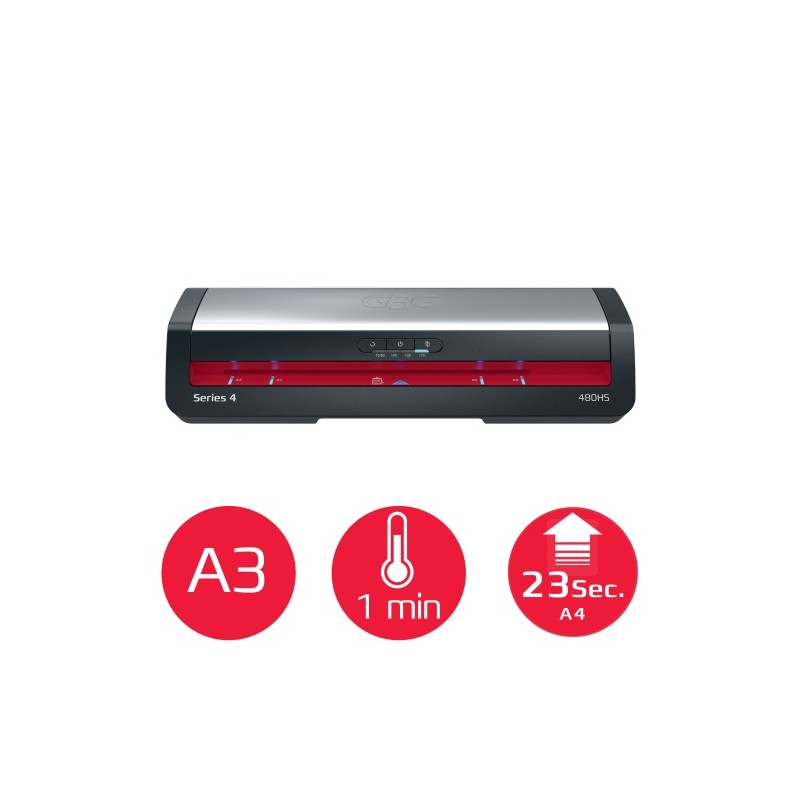 GBC 480HS Office Laminavimo aparatas A3, 800 mm/min, Juoda/Pilka