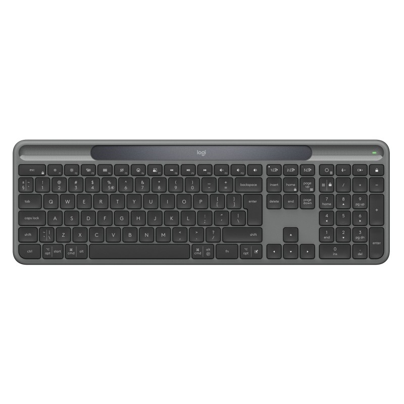 Logitech Signature Slim Solar+ K980 Belaidė klaviatūra, RF Wireless+Bluetooth, US Int, Graphite