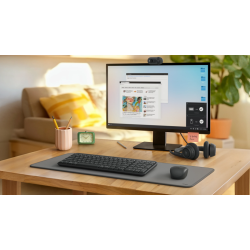 Logitech MK250 Compact Combo Belaidė klaviatūra + Pelė, Bluetooth, US Int, Graphite