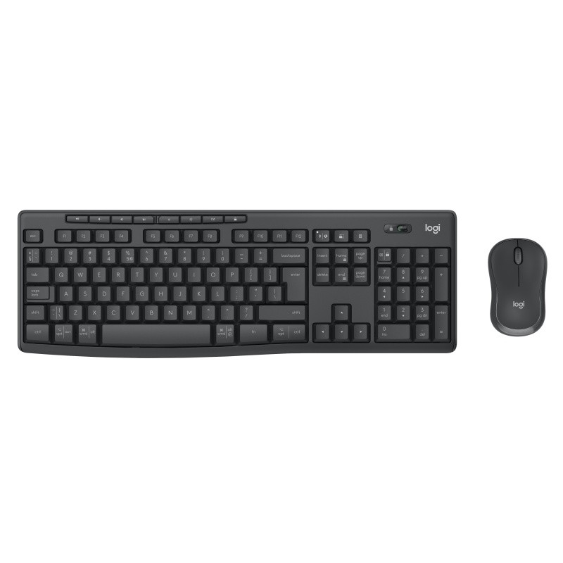 Logitech MK370 Combo for Business Belaidė klaviatūra + Pelė, RF Wireless+Bluetooth, US Int, Graphite