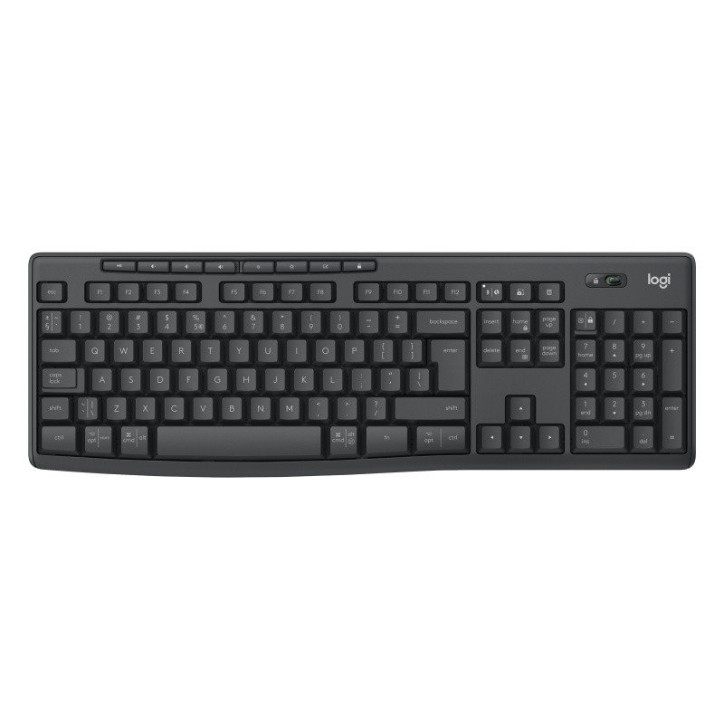 Logitech MK370 Combo for Business Belaidė klaviatūra + Pelė, RF Wireless+Bluetooth, US Int, Graphite
