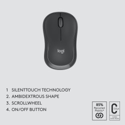Logitech MK370 Combo for Business Belaidė klaviatūra + Pelė, RF Wireless+Bluetooth, US Int, Graphite