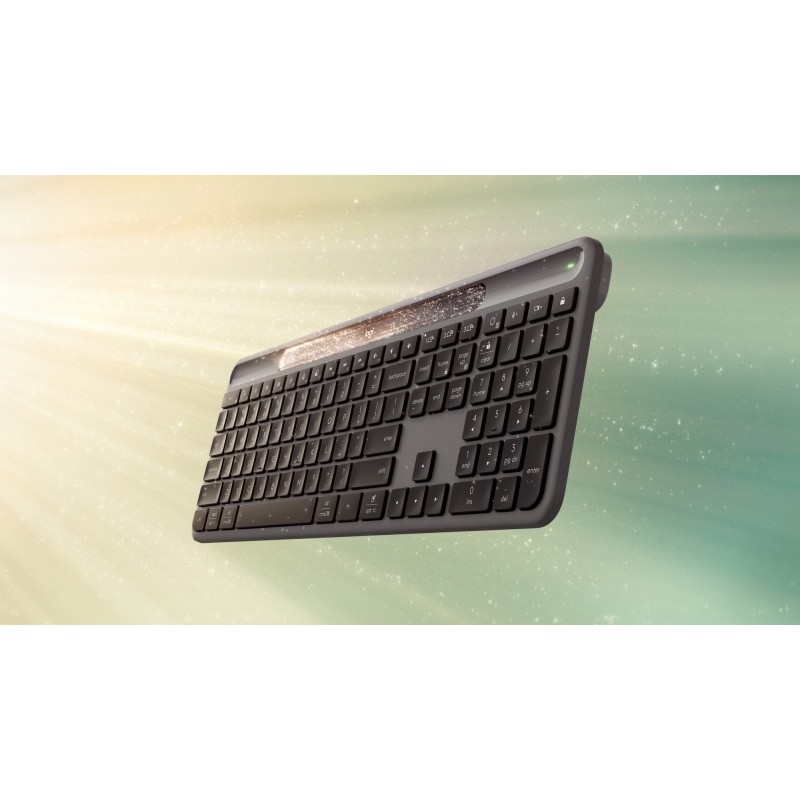 Logitech Signature Slim Solar+ K980 for Business Belaidė klaviatūra, RF+Bluetooth, US Int, Graphite