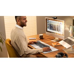 Logitech Signature Slim Solar+ K980 for Business Belaidė klaviatūra, RF+Bluetooth, US Int, Graphite