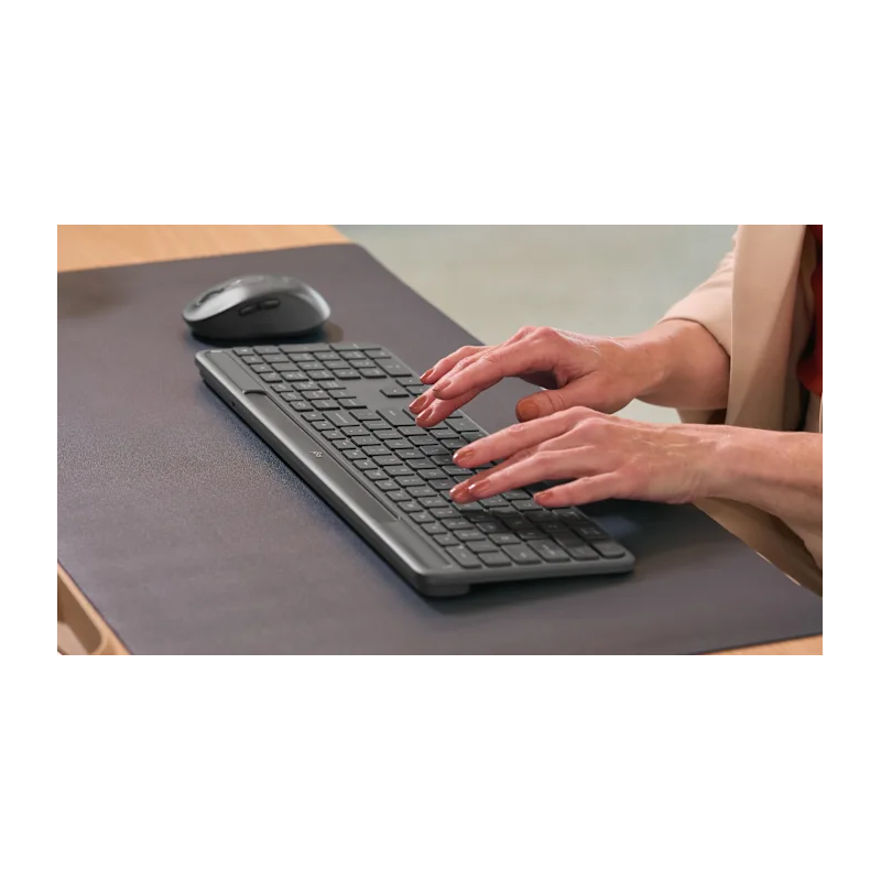 Logitech Signature Slim Solar+ K980 for Business Belaidė klaviatūra, RF+Bluetooth, US Int, Graphite