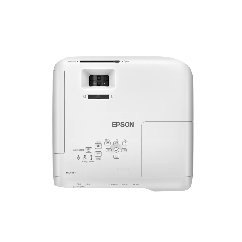 Epson EB-FH54 Projektorius 3LCD FHD 1920x1080, 4100 ANSI lumens, USB, Ethernet LAN, Balta