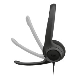 Logitech H390 Laidinės ausinės, USB-C, Juoda