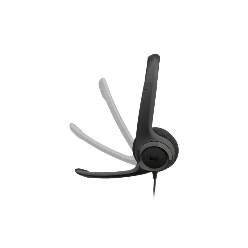 Logitech H390 Laidinės ausinės, USB-C, Juoda