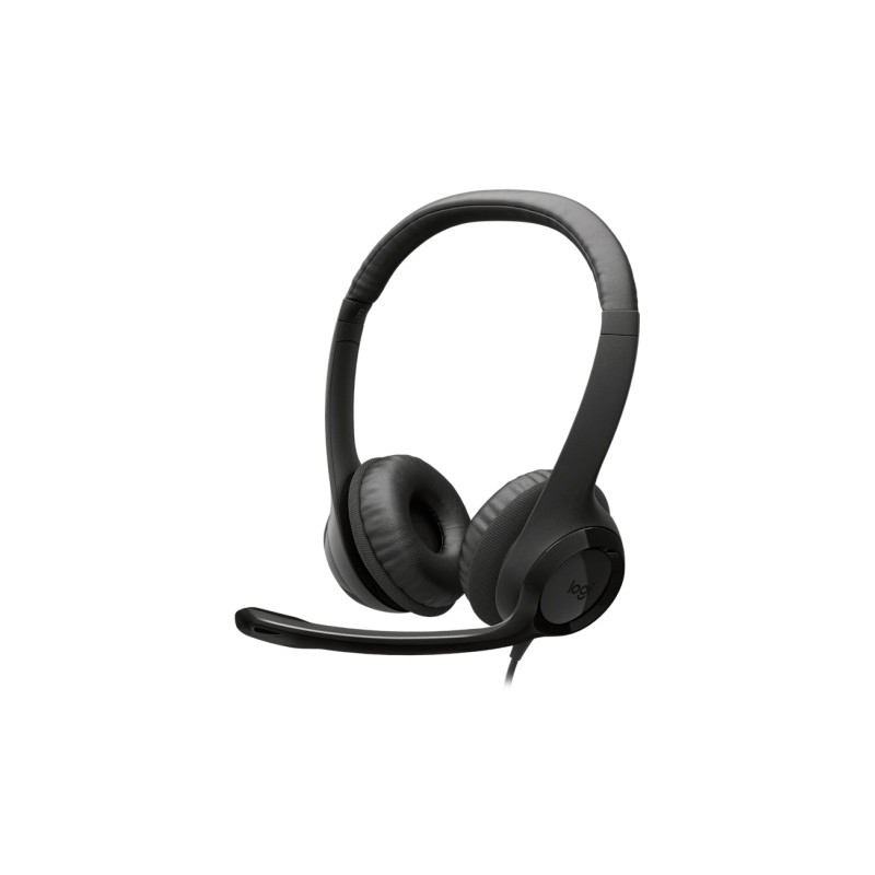 Logitech H390 Laidinės ausinės, USB-C, Juoda