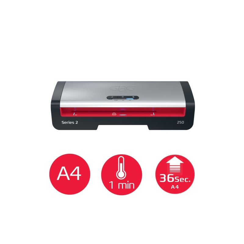 GBC 250 Office Laminavimo aparatas A4, 500 mm/min, Juoda/Pilka