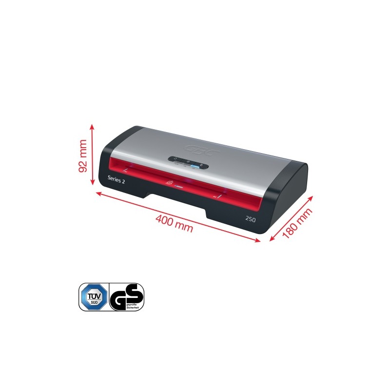 GBC 250 Office Laminavimo aparatas A4, 500 mm/min, Juoda/Pilka