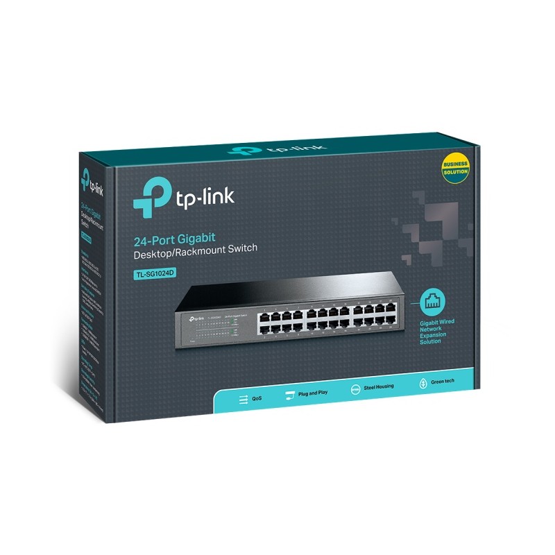 TP-Link TL-SG1024D 24-Port Gigabit Desktop/Rackmount Šakotuvas