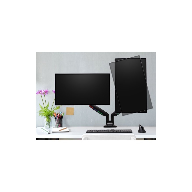 Kensington K59601WW SmartFit One-Touch Dual Monitor Arm Monitoriaus laikiklis, Juoda