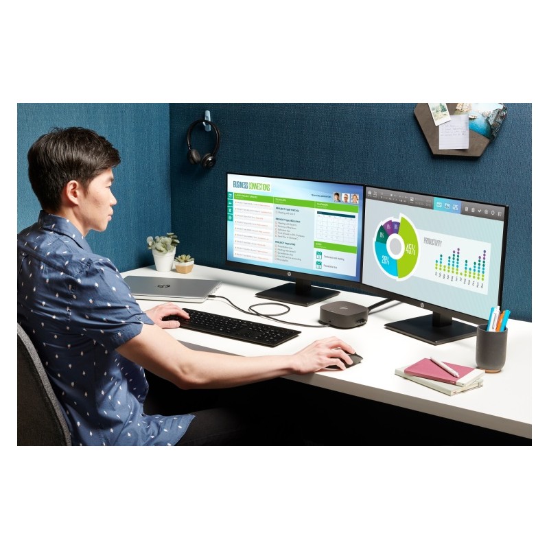 HP USB-C Dock G5 (5TW10AA) Jungčių stotelė, Juoda