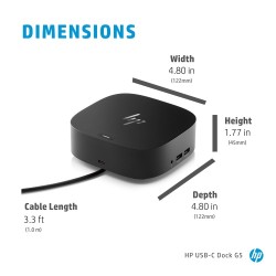 HP USB-C Dock G5 (5TW10AA) Jungčių stotelė, Juoda