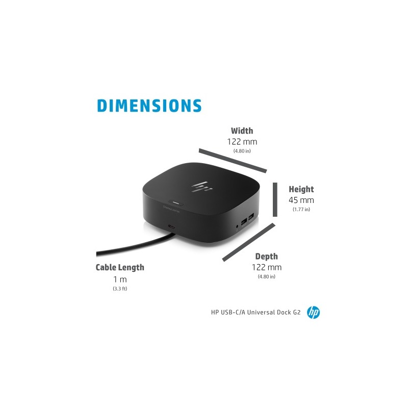 HP USB-C Dock G5 (5TW10AA) Jungčių stotelė, Juoda