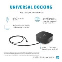 HP USB-C Dock G5 (5TW10AA) Jungčių stotelė, Juoda