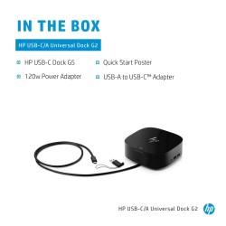 HP USB-C Dock G5 (5TW10AA) Jungčių stotelė, Juoda