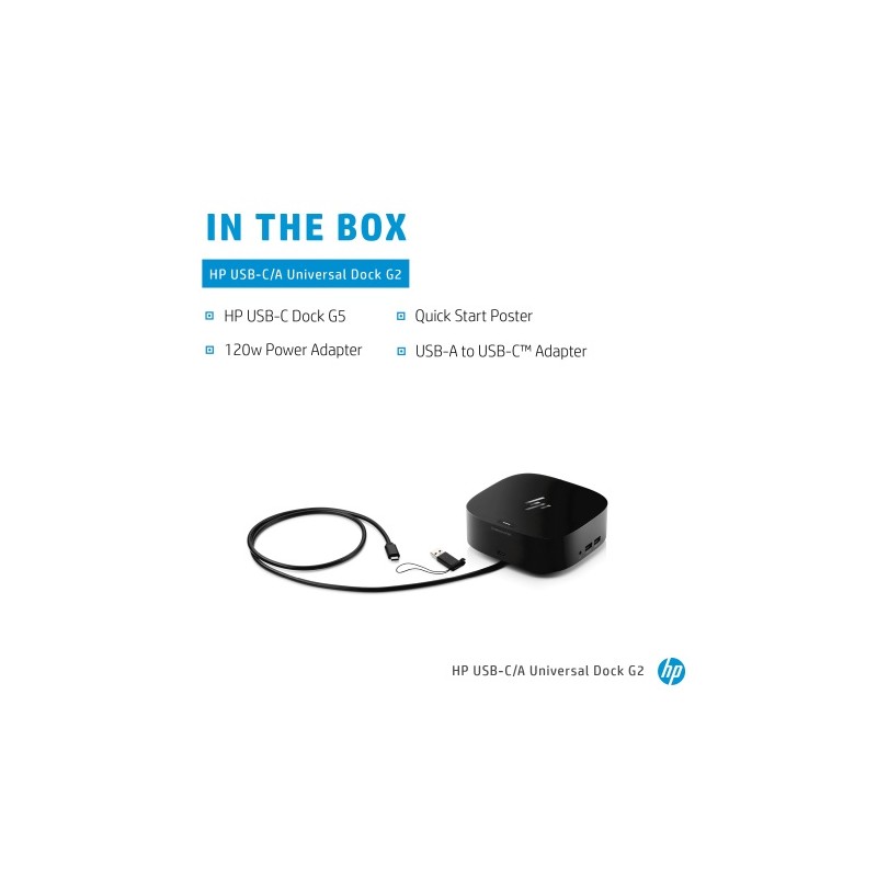 HP USB-C Dock G5 (5TW10AA) Jungčių stotelė, Juoda