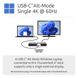 Kensington SD5760T Jungčių stotelė Thunderbolt 4 Dual 4K 96W, Pilka