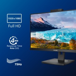 Philips S Line 272S1MH/00 Monitorius 27'' IPS, FHD 1920x1080, 4 ms, 300 cd/m2, 75 Hz, Juoda