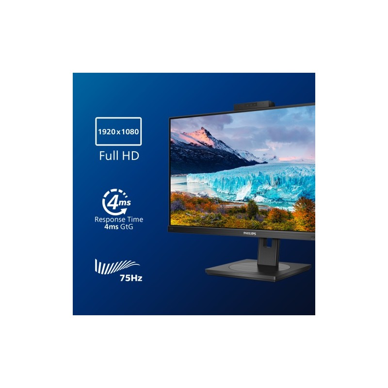 Philips S Line 272S1MH/00 Monitorius 27'' IPS, FHD 1920x1080, 4 ms, 300 cd/m2, 75 Hz, Juoda