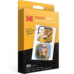 Kodak ZINK 2x3'' 50x76 mm 30 Sheets Pre-Cut Sticker Fotopopierius