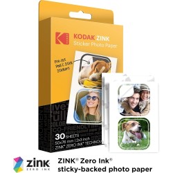 Kodak ZINK 2x3'' 50x76 mm 30 Sheets Pre-Cut Sticker Fotopopierius